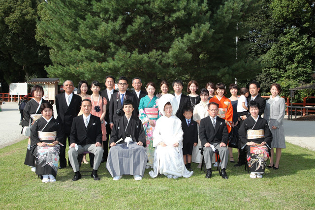 集合写真撮影（上賀茂神社の結婚式）